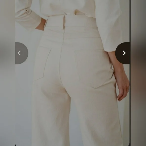 Tribe Alive Cream Wide Leg Jeans - Picture 9 of 15